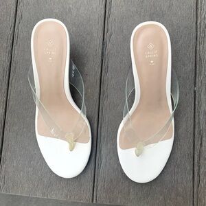 Call It Spring Clear and White Sandals